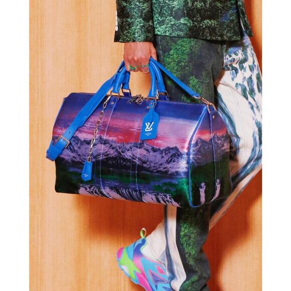 Louis Vuitton Landscape Keepall 50 Bag Bandouliere Virgil Multicolor Jacquard LV - Picture 2 of 16